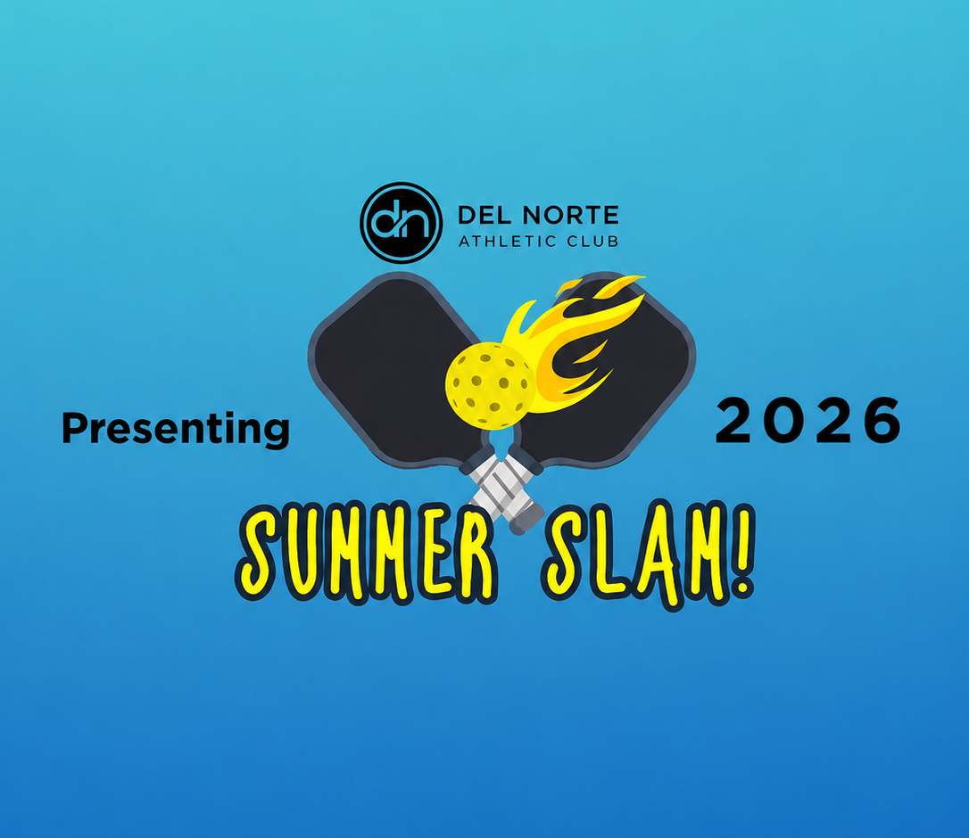 summer slam tournament image with pickleball paddles